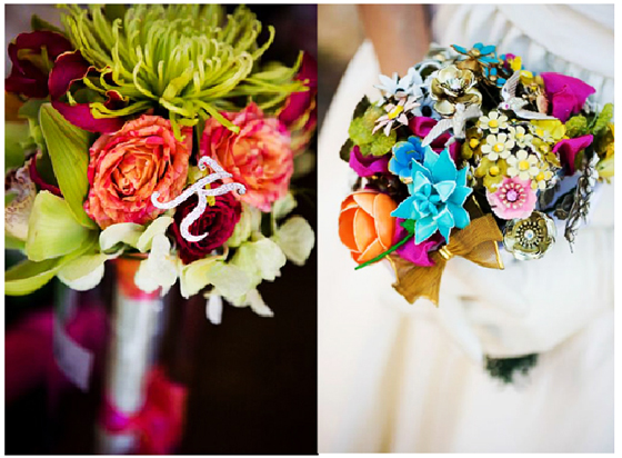 modern floral bouquets Quinceañera bouquets