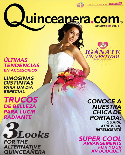 Guadalupe Espinoza - cover girl of Quinceanera.com's 2009 edition