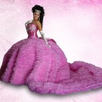 Vestidos de quinceañera con cola larga