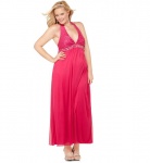 Macy\'s Ruby Rox Plus Size Dress, Halter Sequined Maxi Empire $39.99