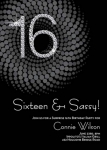  Diamond Numbers 16th Milestone Birthday Invitations