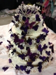 Quinceanera cakes with butterflies. 