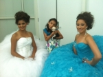 Itzel with the models at the 2012 Quinceanera.com Fashion Show and Expo in Ontario.