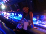 Itzel rides in style in one of the limos!