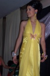 yellow-lowcut-tull-satin-dress