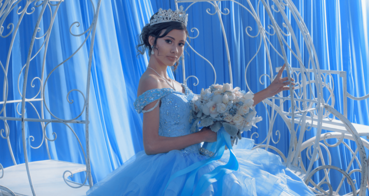 cinderella themed quinceanera dress