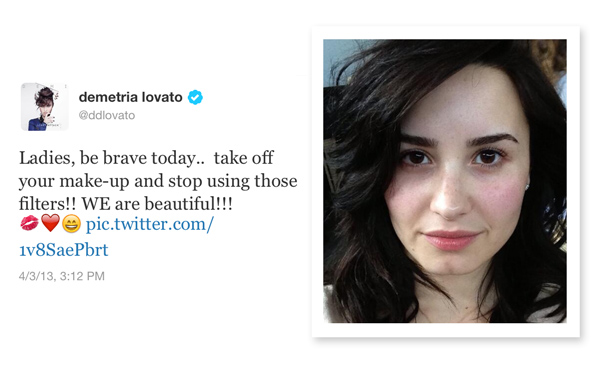 Let's follow Demi Lovato's #nomakeupmonday movement! - Quinceanera