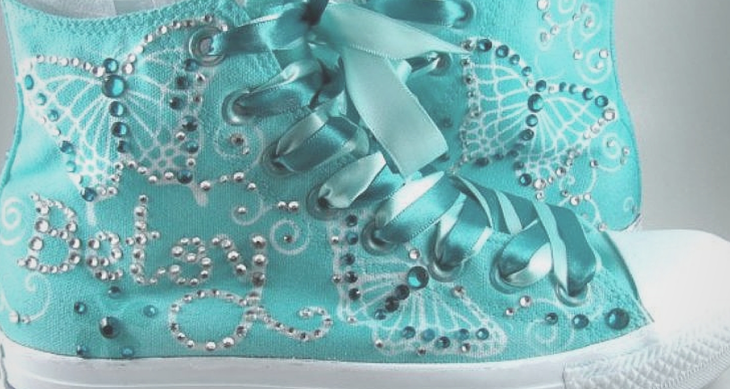customized converse for quinceanera